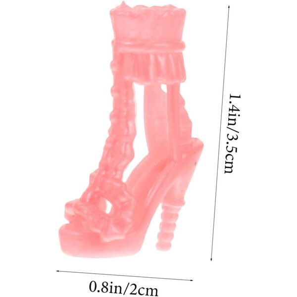 15 Paia Mini Scarpe Resistenti a Usura per Bambole - Tacchi Alti Simulati, Accessori Creativi