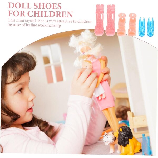 15 Paia Mini Scarpe Resistenti a Usura per Bambole - Tacchi Alti Simulati, Accessori Creativi