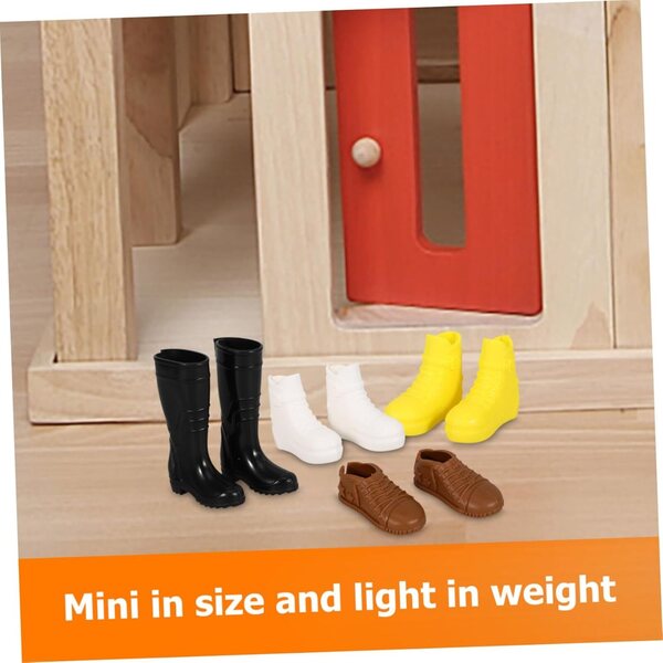 Set 8 Paia Scarpe Miniature in Plastica per Bambole da 30 cm, Decorazioni Creative