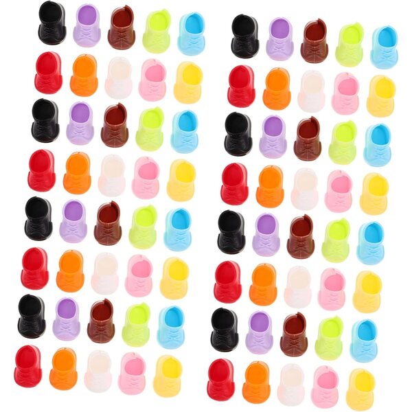 40 Paia Scarpe Miniature per Bambole Basse Colorate Accessori Decorativi Casa Bambole