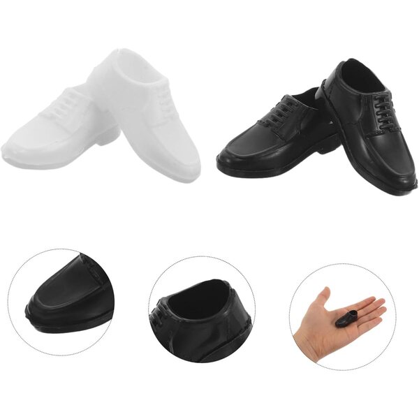 Set mit 40 Mini-Puppenschuhen aus farbigem Kunststoff – vielseitige Deko-Accessoires