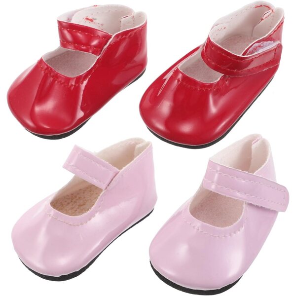 Prinzessin Modell PU Puppenschuhe 4 Stück - Mode- und Spielzubehör