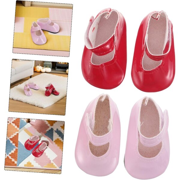 Prinzessin Modell PU Puppenschuhe 4 Stück - Mode- und Spielzubehör