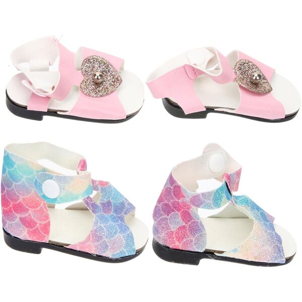 Mini Scarpe per Bambole 18 Pollici, Scarpe Estive in Plastica Resistenti e Decorative