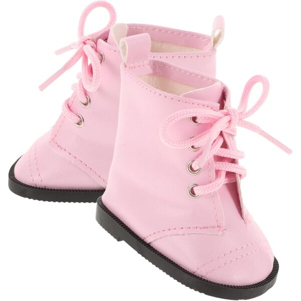 Bottine rosa per bambole da 18" – mini scarpe PU resistenti e stilose