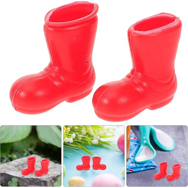 Mini Scarpe Rosse per Bambole 2 cm - Set 50 Pezzi Accessori Creativi per Bambini
