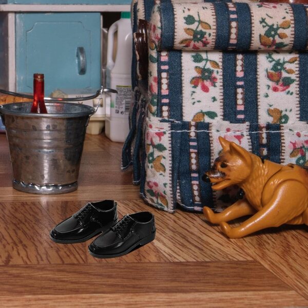 10 Paar schwarze Miniaturschuhe für 1/6 Puppen – 11-Zoll-Puppenzubehör