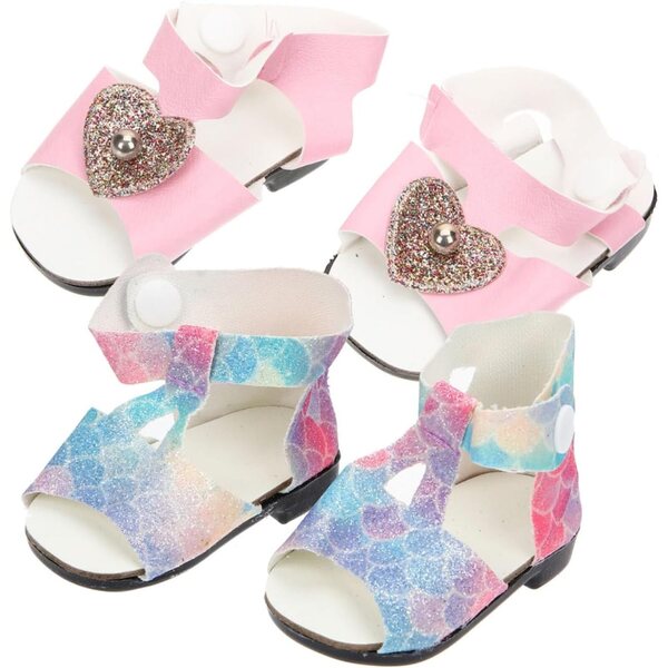ORFOFE Mini-Puppenschuhe, 2 Paar, dekoratives Spielzeug-DIY-Zubehör