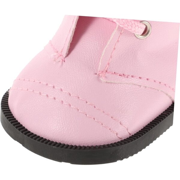 Miniatur-Puppenstiefel aus rosa PU, leicht und bequem, Modeaccessoire, 18 cm