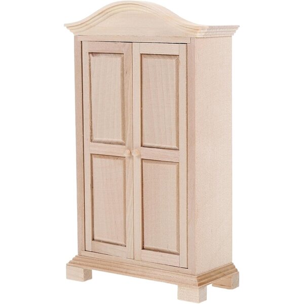 ORFOFE Mobiletto Portaoggetti in Legno Rosa per Casa delle Bambole 1/12 Miniatura
