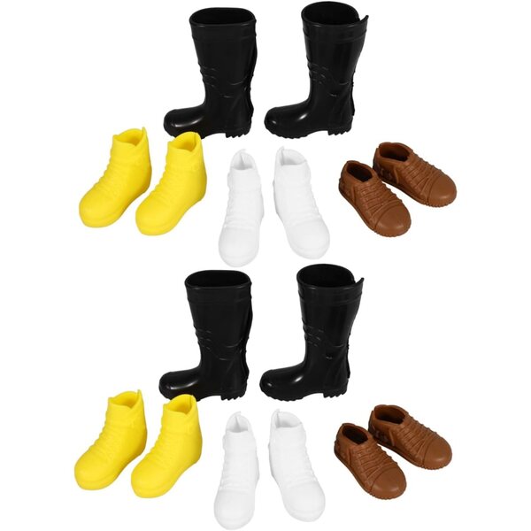PartyKindom Set 8 Paar Miniaturschuhe für 30 cm große Puppen, Zubehör aus widerstandsfähigem Kunststoff