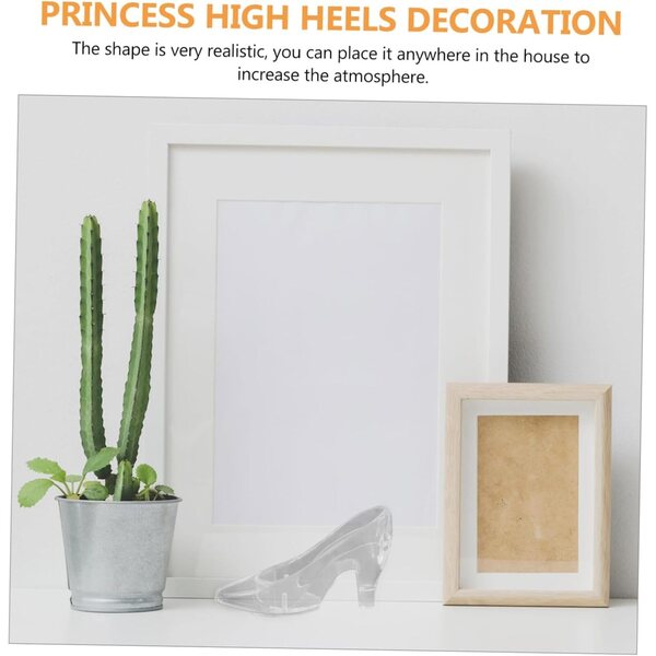 12 Mini-Dekorationsschuhe aus transparentem Acryl für Büro und Zuhause, elegantes Design
