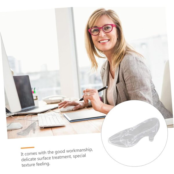 12 Mini-Dekorationsschuhe aus transparentem Acryl für Büro und Zuhause, elegantes Design
