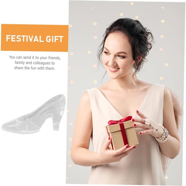 12 Mini-Dekorationsschuhe aus transparentem Acryl für Büro und Zuhause, elegantes Design