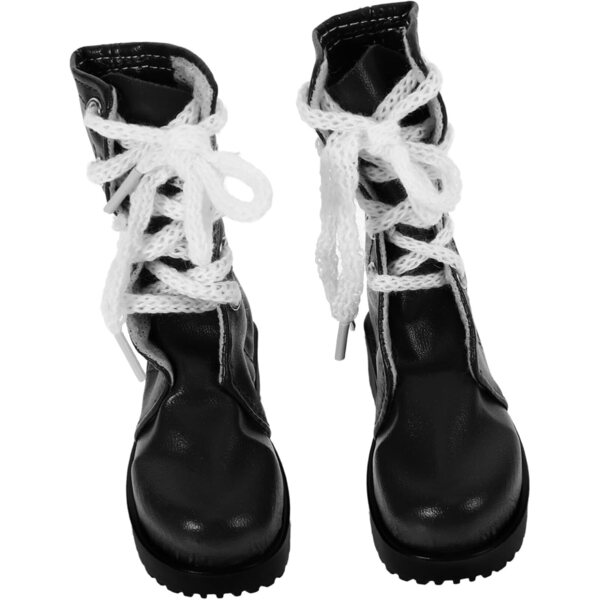 Bottine Miniatura per Bambole 60 cm Accessorio Decorativo Nero in PU GARIOUANS