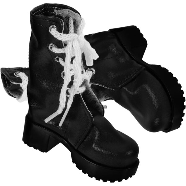 Miniatur-PU-Flaschen für Puppe 60 cm schwarz dekorative Schuhe WEKAMOS