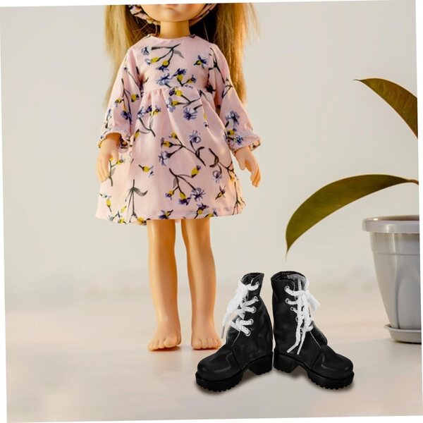Miniatur-PU-Flaschen für Puppe 60 cm schwarz dekorative Schuhe WEKAMOS