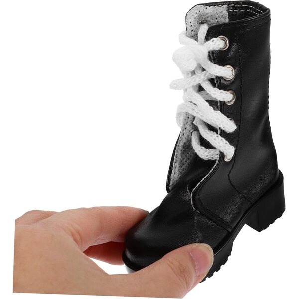 Miniatur-PU-Flaschen für Puppe 60 cm schwarz dekorative Schuhe WEKAMOS
