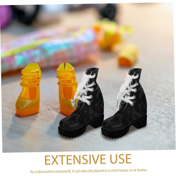 Miniatur-PU-Flaschen für Puppe 60 cm schwarz dekorative Schuhe WEKAMOS