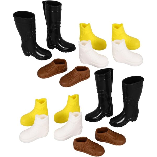 8 Paia Mini Scarpe in Plastica per Bambole - Accessori Decorativi Colorati per Bambini