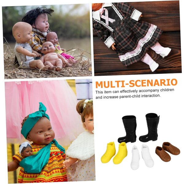 8 Paar Mini-Kunststoffschuhe für Puppen – farbenfrohe Deko-Accessoires für Kinder