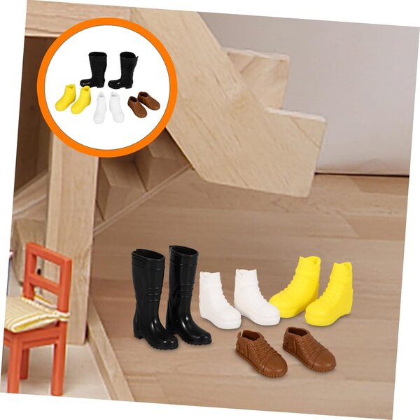 8 Paar Mini-Kunststoffschuhe für Puppen – farbenfrohe Deko-Accessoires für Kinder