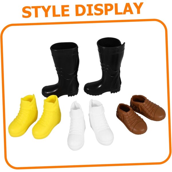 8 Paar Mini-Kunststoffschuhe für Puppen – farbenfrohe Deko-Accessoires für Kinder