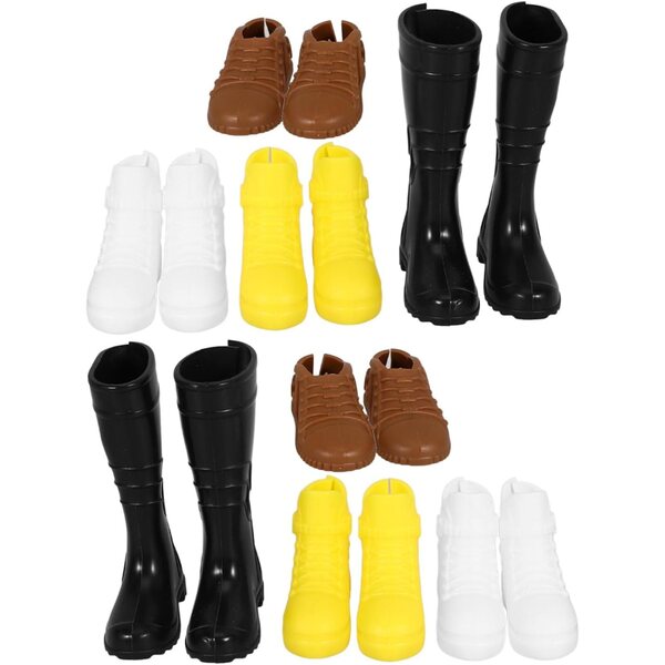 8 Paia Mini Scarpe per Bambole – Stivaletti Colorati per Miniature e Casa delle Bambole