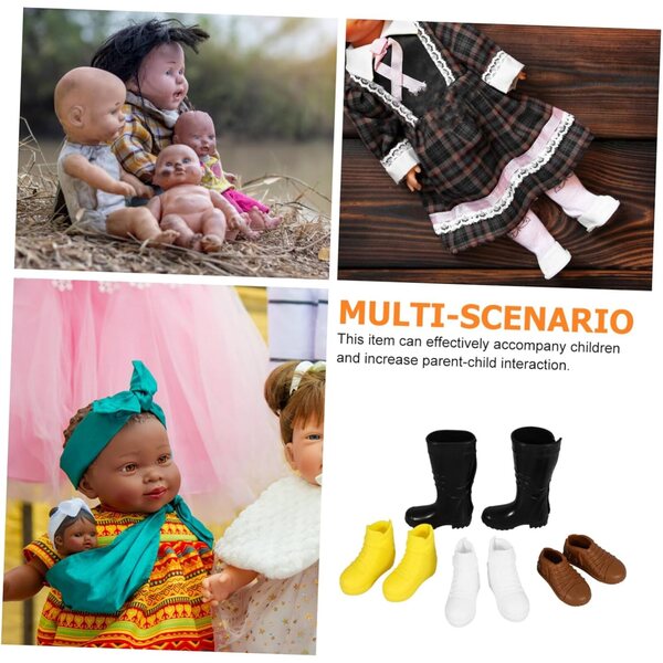 8 Paia Mini Scarpe per Bambole – Stivaletti Colorati per Miniature e Casa delle Bambole