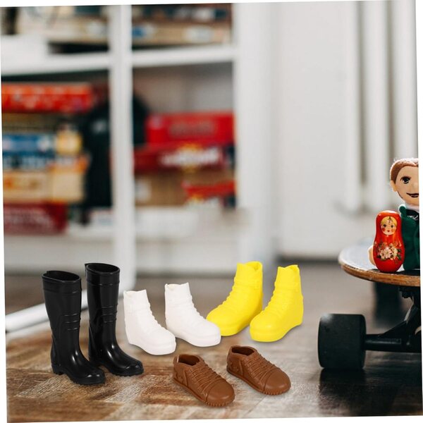 8 Paia Mini Scarpe per Bambole – Stivaletti Colorati per Miniature e Casa delle Bambole