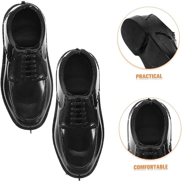 10 Paar schwarze Kunststoffschuhe für 1/6 Puppen in verschiedenen Stilen, elegant und leicht zu wechseln