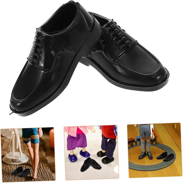 10 Paar schwarze Miniaturschuhe 1/6 für 30 cm Puppen – Stil und Qualität WEKAMOS