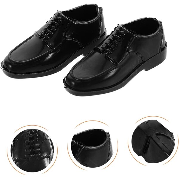 10 Paar schwarze Miniaturschuhe 1/6 für 30 cm Puppen – Stil und Qualität WEKAMOS