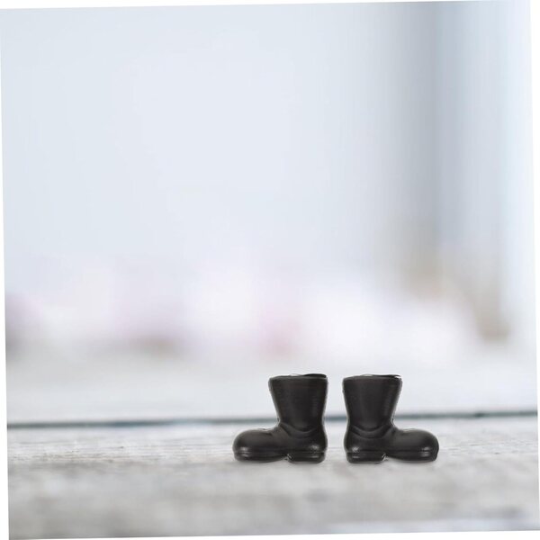 Set 50 Scarpe Miniature per Bambole e Decorazioni - Bottine in Plastica Nera e Colorata