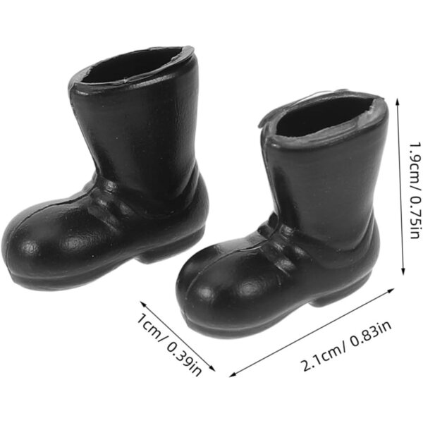 Set 50 Scarpe Miniature per Bambole e Decorazioni - Bottine in Plastica Nera e Colorata