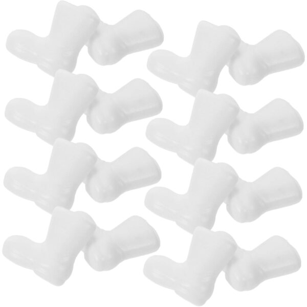 50 Mini Bottines Blanches en Plastique per bamboles e Decorazioni Natalizie