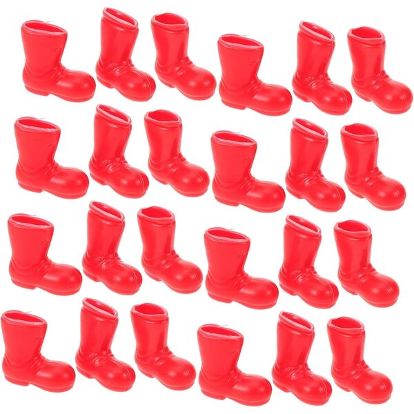 Mini Scarpe Rosse Decorazione 2 cm per Bambole – Set 50 Pezzi Plastica