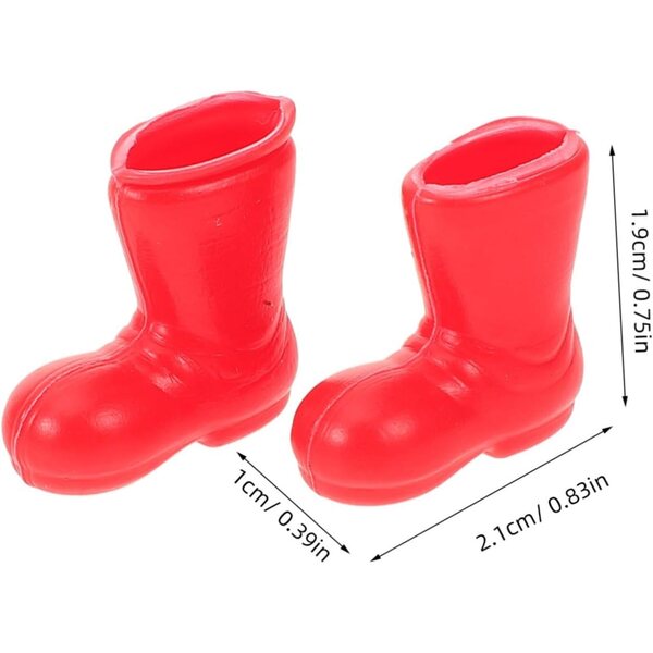 Mini Scarpe Rosse Decorazione 2 cm per Bambole – Set 50 Pezzi Plastica