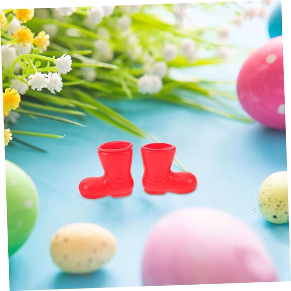Mini Scarpe Rosse Decorazione 2 cm per Bambole – Set 50 Pezzi Plastica