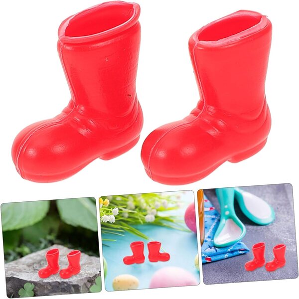 Mini Scarpe Rosse Decorazione 2 cm per Bambole – Set 50 Pezzi Plastica