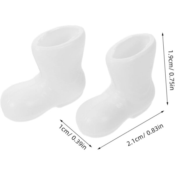50 Mini Stivali in Plastica per bambole e Mini Casa - Decorazioni Resistenti e Creative
