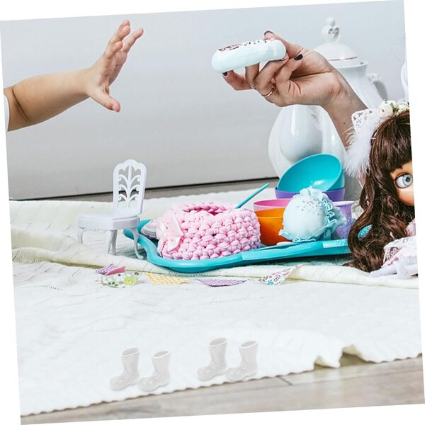 50 Mini Stivali in Plastica per bambole e Mini Casa - Decorazioni Resistenti e Creative