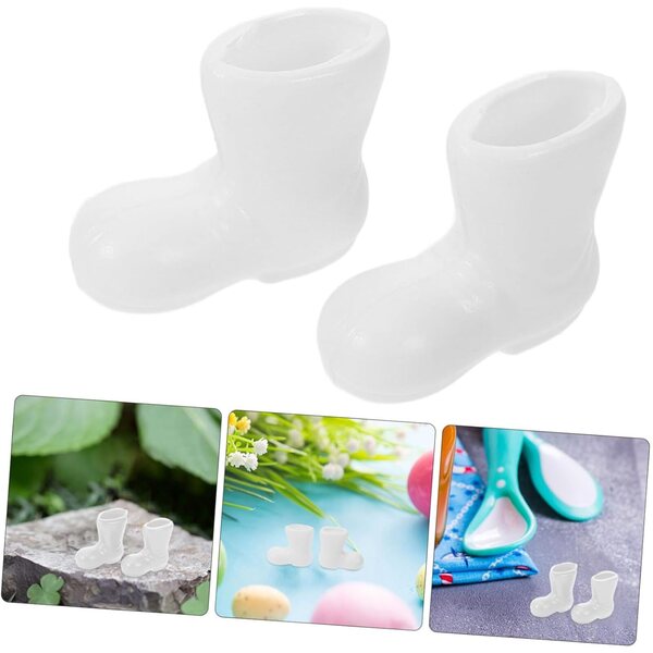 50 Mini Stivali in Plastica per bambole e Mini Casa - Decorazioni Resistenti e Creative