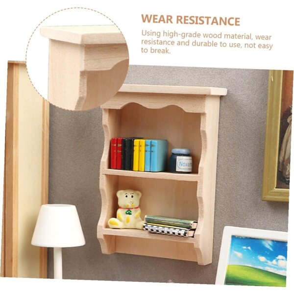 ERINGOGO Mensola da Parete Miniatura in Legno per Casa delle Bambole e Decorazioni