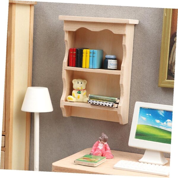 ERINGOGO Mensola da Parete Miniatura in Legno per Casa delle Bambole e Decorazioni