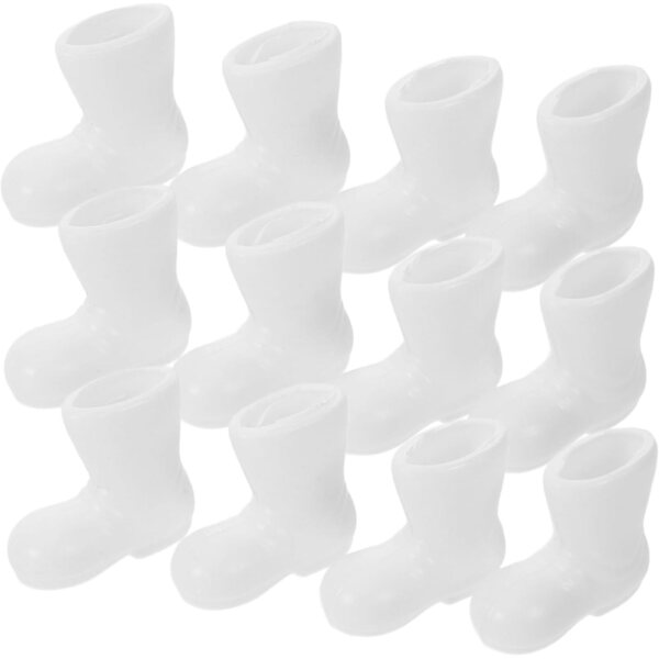 50 Mini Scarpe Bianche per Bambole Miniature - Accessori Decorativi per Collezionisti