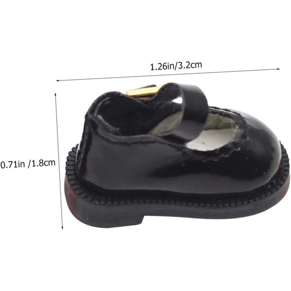 Miniaturschuhe für 3,2 cm große PU-Puppen, dekorative Accessoires für Zuhause und Spiel