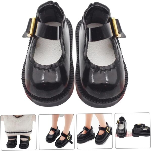 Miniaturschuhe für 3,2 cm große PU-Puppen, dekorative Accessoires für Zuhause und Spiel