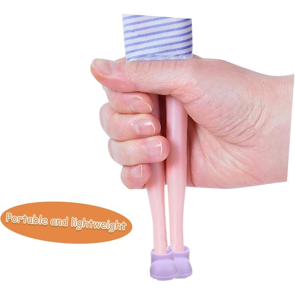 Set mit 20 Paar Miniaturschuhen für Puppen 10–15 cm aus farbiger Baumwolle WEKAMOS