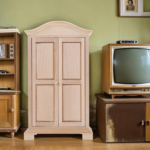 Alasum Mobiletto in Miniatura in Legno Rosa 15,8x9,2x4 cm per Case delle Bambole